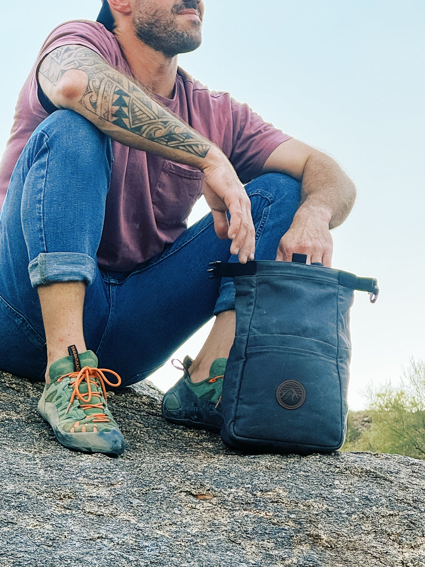 Chalk Bucket - Waxed Canvas - Slate